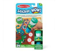 Melissa & Doug Sticker WOW! - Timbratore di Adesivi e Blocco Attività di 24 Pagine, 300 Adesivi, Personaggio da Collezione Giocattolo Fidget per Lavoretti Artistici - Dinosauro