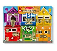 Melissa & Doug Tavola in Legno con Chiavistelli| Pannello in Legno Sensoriale