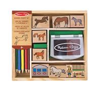 Melissa & Doug Timbrini per Bambini, Set Stampi Cavalli, Lavoretti Creativi per Bambini, Timbri Bambini, Set Timbri, Inchiostro per Timbri Lavabile, Regalo per Bambina e Bambino 3 4 5 6 Anni