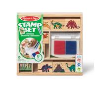 Melissa & Doug Timbri per Bambini - Set Stampi Dinosauri in Legno, Lavoretti Creativi, Inchiostro Lavabile, Regalo per Feste, per Bambini, 4+ Anni - Certificati FSC