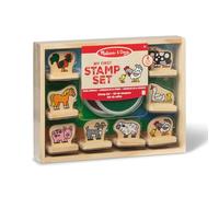 Melissa & Doug Timbrini per Bambini I Set Stampi Fattoria I Lavoretti Creativi I Set Timbri I Inchiostro per Timbri Lavabile I Regalo per Bambina e Bambino 3 4 5 6 Anni