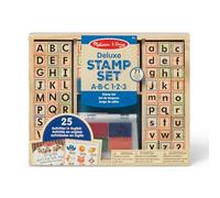 Melissa & Doug Timbrini per Bambini, Set Stampi ABC & 123, Lavoretti Creativi per Bambini, Timbri Bambini, Set Timbri, Inchiostro per Timbri Lavabile, Regalo per Bambina e Bambino 3 4 5 6 Anni