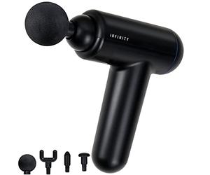 MELISSA Infinity 16770047 - Pistola massaggiante ricaricabile, 4 accessori, colore: Nero