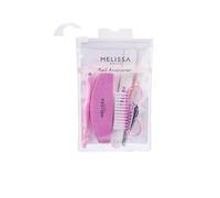 Melissa Kit Unghie 6 Pezzi - Set Manicure Completo con Tagliaunghie, Buffer, Spingicuticole e Accessori per la Cura delle Unghie