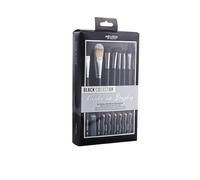 Melissa Set Pennelli Trucco + Custodia | Morbide Setole Sintetiche, Manico Elegante, Kit Essenziale per Make-up Viso e Occhi (8 pz)