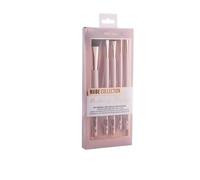 Melissa Set Pennelli Trucco + Custodia | Morbide Setole Sintetiche, Manico Elegante, Kit Essenziale per Make-up Viso e Occhi