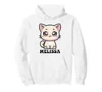 Melissa - Simpatico gattino per ragazze, nome Melissa Felpa con Cappuccio