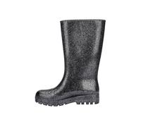 Melissa Welly - Stivali da pioggia da donna, Nero/Argento Glitter, 40 EU