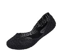 Melissa Women's Campana Papel 20 Closed Toe Ballet Flats, Black Black Glitter 52682, 39