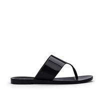 melissa Women's Essential Chic Ad Flat Sandal, Nero, 8/8.5 UK