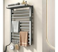 Melissophiles Scaldasalviette Termoarredo Montaggio Parete Timer Display LED-Gray||45x75cm-A