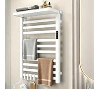 Melissophiles Scaldasalviette Termoarredo Montaggio Parete Timer Display LED-White||45x75cm-A