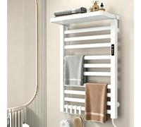 Melissophiles Scaldasalviette Termoarredo Montaggio Parete Timer Display LED-White||45x75cm-B