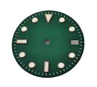 Melitare 1pc 28.5mm quadrante dell'orologio con Finestra della Data Luminoso Adatto NH35 NH36 ETA2824 2836 PT5000 Miyota 8215 8205 DG2813 Movimento Automatico(Green-Gold d6,NH35 NH36)