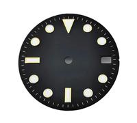 Melitare 1pc 28.5mm quadrante dell'orologio con Finestra della Data Luminoso Adatto NH35 NH36 ETA2824 2836 PT5000 Miyota 8215 8205 DG2813 Movimento Automatico(Black-Gold a6,NH35 NH36)