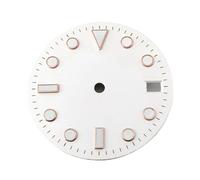 Melitare 1pc 28.5mm quadrante dell'orologio con Finestra della Data Luminoso Adatto NH35 NH36 ETA2824 2836 PT5000 Miyota 8215 8205 DG2813 Movimento Automatico(White-Rose c5,NH35 NH36)