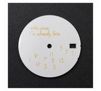 Melitare 1pc 28.5mm quadrante dell'orologio Who Cares Lt è già in Ritardo for SEIK Nh35 Nh36 Movimento Meccanico SKX007 MODS Accessori for Il Viso(2)