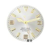 Melitare 1pc 29mm NH35 NH36 quadrante dell'orologio con lancette sterili Luminose Nero Bianco Blu Orologi volti Movimento Automatico Parte(Dial with Hands 3)