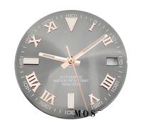 Melitare 1pc 29mm quadrante dell'orologio con lancette sterili Verde Luminoso con Finestra della Data for NH35 NH36 Adatto alle 3.0 in Punto .8 Movimento Automatico(Dial with Hands 2)