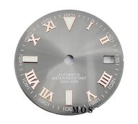 Melitare 1pc 29mm quadrante dell'orologio con lancette sterili Verde Luminoso con Finestra della Data for NH35 NH36 Adatto alle 3.0 in Punto .8 Movimento Automatico(Dial 13)