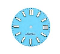 Melitare Quadrante 1 Pezzo NH35 28,5 mm quadrante Orologio Blu Opaco Movimento lume Senza Logo Automatico(Blue Gold Index)