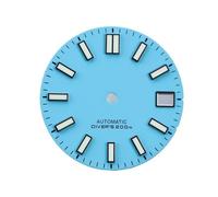 Melitare Quadrante 1 Pezzo NH35 28,5 mm quadrante Orologio Blu Opaco Movimento lume Senza Logo Automatico(Blue Silver Index)
