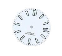 Melitare Quadrante 1 Pezzo NH35 28,5 mm quadrante Orologio Blu Opaco Movimento lume Senza Logo Automatico(White Silver Index)