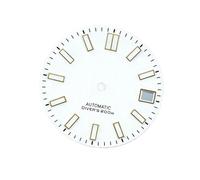 Melitare Quadrante 1 Pezzo NH35 28,5 mm quadrante Orologio Blu Opaco Movimento lume Senza Logo Automatico(White Gold Index)