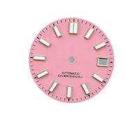 Melitare Quadrante 1 Pezzo NH35 28,5 mm quadrante Orologio Blu Opaco Movimento lume Senza Logo Automatico(Pink Gold Index)