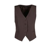 Melitea Gilet donna elegante con bottoni - moro