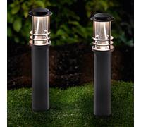 MeLiTec 2er Set LED Luci da Giardino GL13 Antracite Spolverato