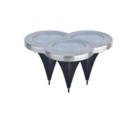 MeLiTec 3 Pezzi Solar Bodeneinbauleuchten SEL04 Wegeleuchten, Argento