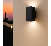 MeLiTec LED Applique Lampada Da Esterno Quadrata 146-1 Nero Opaco VERSIONE 2023