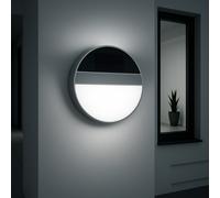 MeLiTec Led-Solar-Wandleuchte SWL06, IN Acciaio, Parete Funziona a Luce Solare,