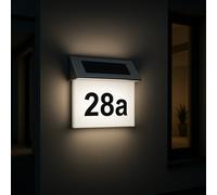 MeLiTec LED Solare Numero Casa SH01 Sensore Alba, Incl. Set Numeri di Casa