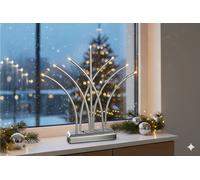 MeLiTec LED Usb-C Mood Light Natale, SL62, Ventaglio, Cromo Opaco, Bianco Caldo