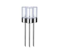 MeLiTec Set Di 3 Fackel Solari SO37 Acciaio Inox Spazzolato Opaco