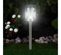 MeLiTec Solar-Gartenlampe Con Movimento, Lampada da Giardino Acciaio Tondo, SO49