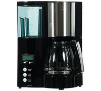 Melitta Optima Timer 100801 Macchina da Caffè Americano a Filtri con Timer e Caraffa in Vetro, Nera, Acciaio Inox, 1,2L