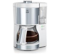 Melitta Look Perfection - Macchina da caffè con filtro - con caraffa in vetro - antigoccia - 10 tazze - Bianco/Acciaio inossidabile (1025-05)