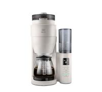 Melitta AromaFresh Pro X - Macchina da caffè con macinino, con caraffa in vetro e serbatoio dell'acqua rimovibile, per un massimo di 10 tazze di caffè, grigio caldo