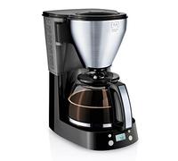 Melitta EasyTop Timer Libera installazione Semi-automatica Macchina da caffè con filtro 1.25L 10tazze Nero, Acciaio inossidabile