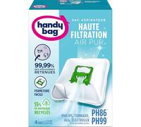 Melitta Handy Bag - PH86-4 Sacs Aspiratori, pour Aspirateurs Philips, Electrolux, AEG et Tornado, Progress, Standard-Bag et Zanussi, Fermeture Hermétique, Filtre Anti-Allergène, Filtre Moteur