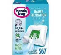 Melitta Handy Bag S67 - Set di 3 sacchetti per aspirapolvere Bosch, Siemens e UFESA, chiusura ermetica, filtro antiallergene, filtro motore