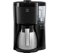 Melitta Look Therm - Macchina da caffè con serbatoio dell'acqua rimovibile, con caraffa termica e antigoccia, per un massimo di 10 tazze di caffè, colore: Nero