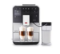 Macchina per caffè espresso automatica Melitta da 1,8 l, 15 bar, doppio beccuccio, display TFT, argento