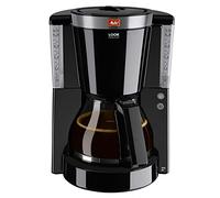Melitta, Macchina per caffè con caraffa in vetro, collezione LOOK, selezionatore di aroma brevettato, Nero, 1011-04 1000W