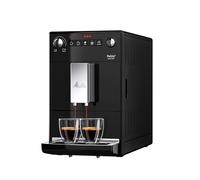 Melitta Purista F 230-102 - Macchina da caffè automatica con macinino conico silenzioso (tasto di selezione diretta, funzione a 2 tazze, larghezza 20 cm, gruppo erogatore estraibile), colore: nero