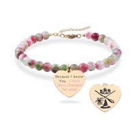 Melix Home Wicked Merch Bracciale con perle di pietra, regalo per donne, sorella, amicizia, migliore amica, M