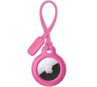 Meliya AirTag Portachiavi per Apple Airtag, Custodia in Plastica per Apple Airtag, Portatile Cover Protettiva per Zaini e Animali Domestici (cRosa rossa)